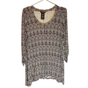 Premise tunic black and white size small